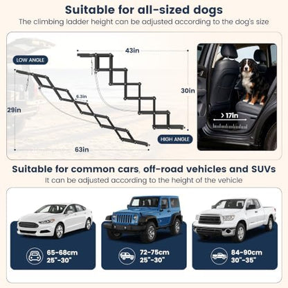 Foldable Dog Steps for Car Dog Stairs for Large Dogs Ramp 5 Steps - Image 7