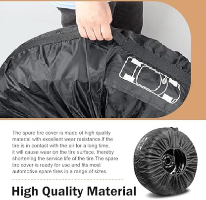 1 PC Car Tire Cover, 31.49" Anti-scratch Car Spare Tires Cover, 210D Oxford - Image 5