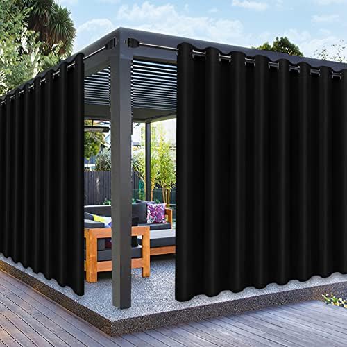 PureFit Outdoor Curtains for Patio Waterproof Weatherproof Outside Curtains by PureFit
