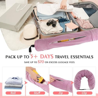 Stuffable Neck Pillow for Travel, Packable Neck Pillow - Image 2