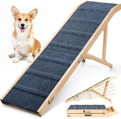 2026 Upgraded Dog Ramp for Bed, Dog Ramps for High Beds Car, High Traction by Makeyourlifeeasier