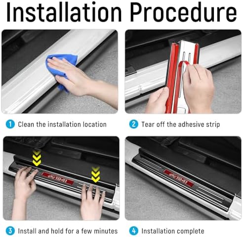 ZZEQYG 2 Pcs Stainless Steel Door Sill Protector Compatible - Image 5