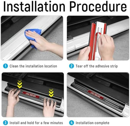 ZZEQYG 2 Pcs Stainless Steel Door Sill Protector Compatible - Image 5