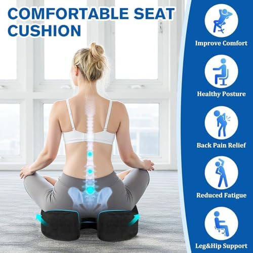 CushyOasis Seat Cushion, Gel Memory Foam Office Chair Cushions - Image 3
