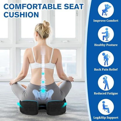 CushyOasis Seat Cushion, Gel Memory Foam Office Chair Cushions - Image 3