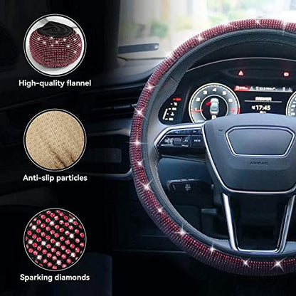 Bling Steering Wheel Cover, Rhinestone Steering Wheel Cover - Image 4