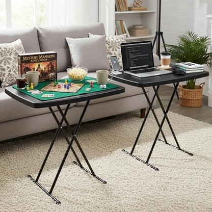 Lavish Home Indoor & Outdoor Portable Folding Table Set of 2 - Image 2
