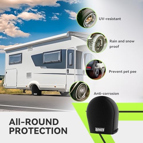 RVMATE RV Tire Covers, Fits 24"-26" Diameter Tires, 4 Pack Wheel Cover - Image 2