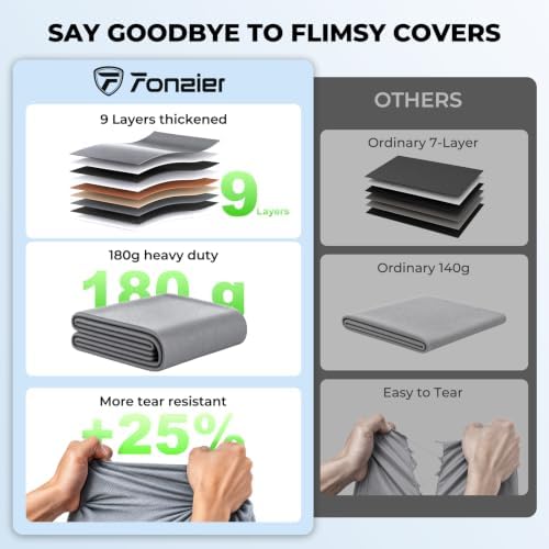 Fonzier Extra Thick 9 Layers Travel Trailer RV Cover Fits 24.1-26FT - Image 2