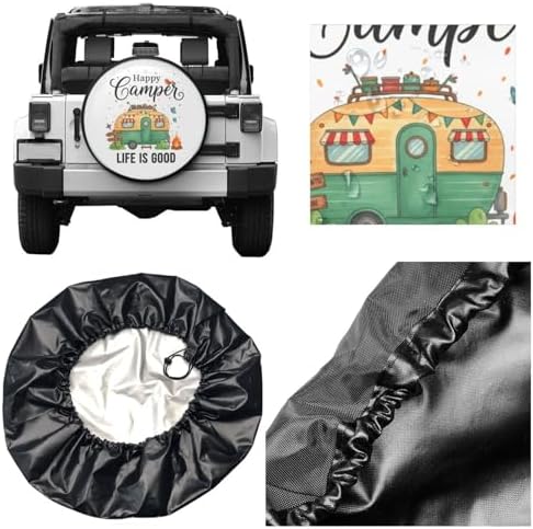 Camper Life is Good Spare Tire Cover Wheel Protector Universal Fit - Image 5