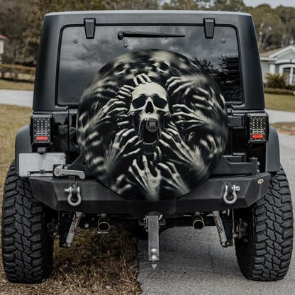 ThuhaTree Store Zombie Skull Horror Halloween Spare Tire Cover - Image 2