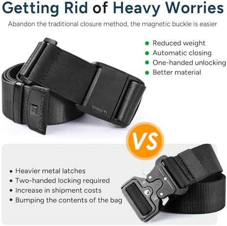 Travel Inspira Magnetic Quick Release Luggage Straps Black - Image 6