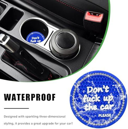 Ziciner 2 Pack Bling Car Cup Holder Coaster, 2.75 Inch Anti-Slip Auto Insert - Image 5