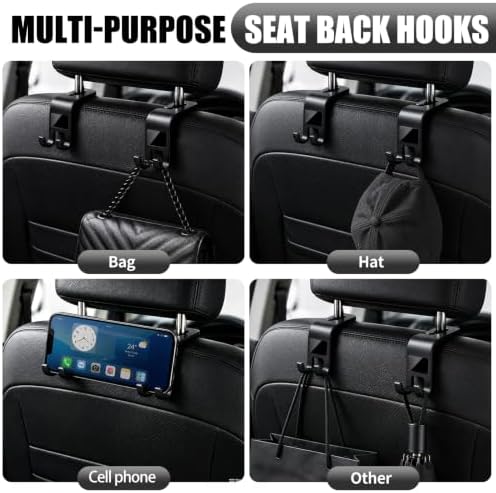 ZSDY Car Seat Headrest Hooks Heavy Duty Vehicle Back Seat Storage Organizer - Image 5