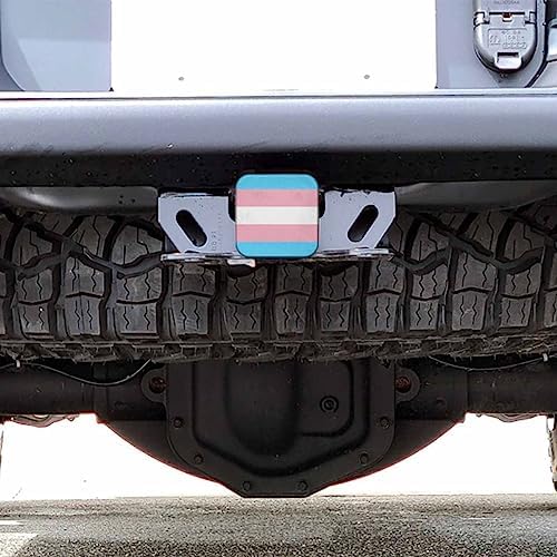 Transgender Pride Flag Receiver Hitch Cover, Light Blue Pink LGBT Pride Flag - Image 6
