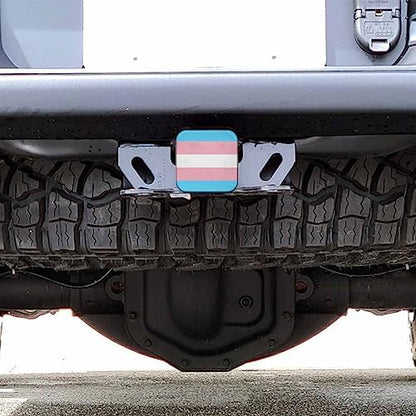 Transgender Pride Flag Receiver Hitch Cover, Light Blue Pink LGBT Pride Flag - Image 6