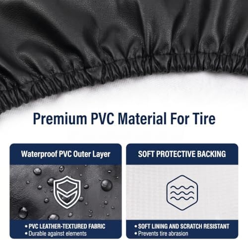 Mountain Compass Rv Spare Tire Cover 14 Inch Wheel, Universal Waterproof PVC - Image 2