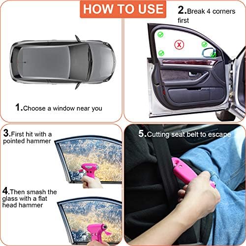 THINKWORK 3-in-1 Pink Car Safety Hammer Gift - Image 4