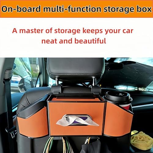 2026 Upgrade 4-in-1 Car Organizer Back Seat, Leather Multifunctional Car - Image 3