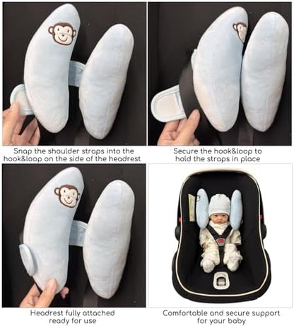 Baby Head Neck Support Pillow, Baby Travel Pillow Cushion - Image 3