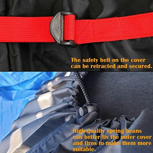 Tire Cover 4pcs Skyour Adjustable Waterproof Seasonal Spare Car Wheel Tire - Image 5