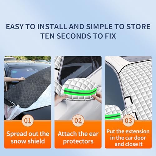 Winter Windshield Covers for Ice and Snow&Winter Car Essentials, Car Anti-Snow - Image 6