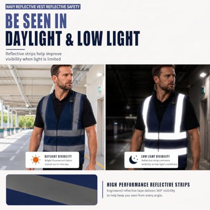 AYKRM 12 colour High visibility viz vest hi vis viz reflective work - Image 3