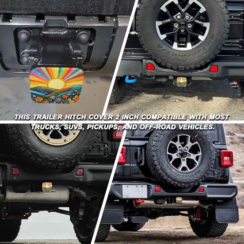 Trailer Hitch Cover 2 Inch Square Receiver Hitch Cover Rubber Tube Plug - Image 5