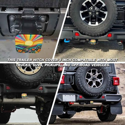 Trailer Hitch Cover 2 Inch Square Receiver Hitch Cover Rubber Tube Plug - Image 5