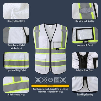 JKSafety Safety Vest for men women Hi Vis Vest - Image 2