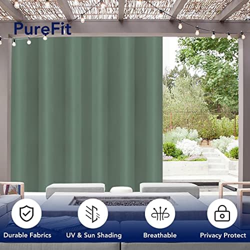 PureFit Outdoor Curtains for Patio Waterproof Weatherproof Outside Curtains - Image 3