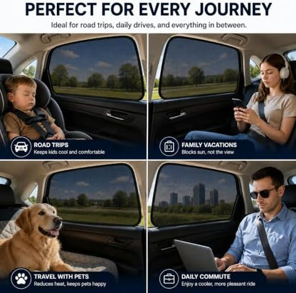 Car Window Shades for 2023-2025 Honda CRV Rear Side Window Mesh Sun Shade - Image 6