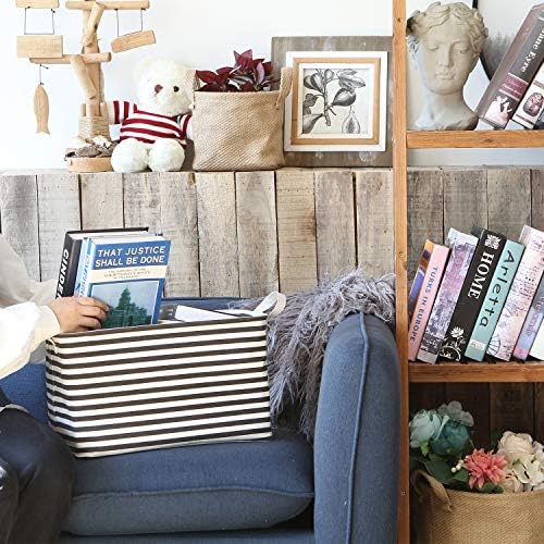 Sea Team Large Rectangle Open-Top Canvas Storage Basket - Image 3