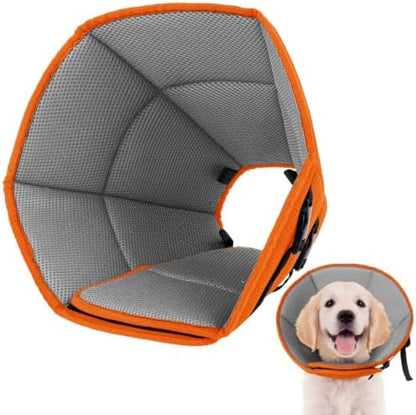 Allroaring Soft Dog Recovery Cone Adjustable Stop Licking Wounds Orange M by Allroaring