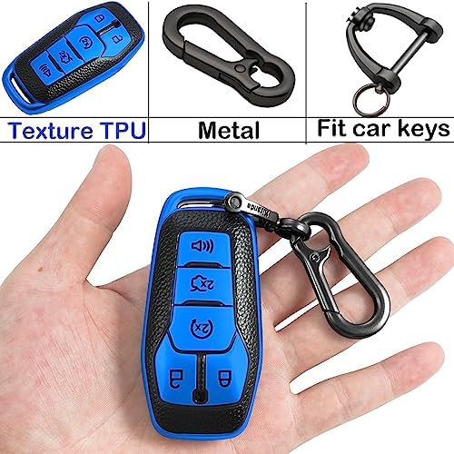 Kirsnda for Ford Key fob Cover, Texture Protective Case - Image 6