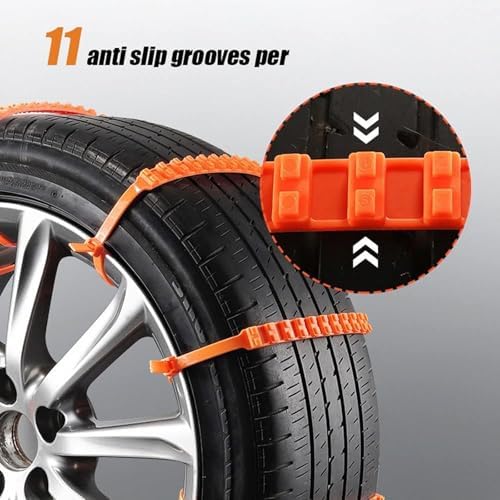 Anti Slip Tire Strap, Reusable Car Winter Zip Tie Tire Snow Wheels Chains - Image 3