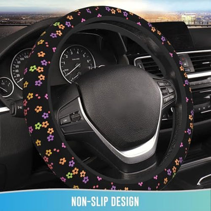 Elastic Steering Wheel Cover, 15 Inch Absorbing Sweat Vivid Pattern - Image 2