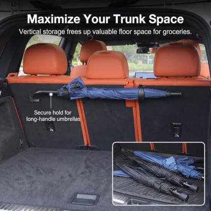 2 PCS Car Trunk Umbrella Holder Hooks, Rear Trunk Organizer Fastener Clip - Image 4