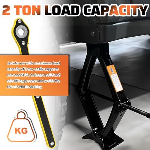 2 Ton Scissor Jack for Car Set Heavy Duty, Portable Car Jack Kit Includes - Image 4