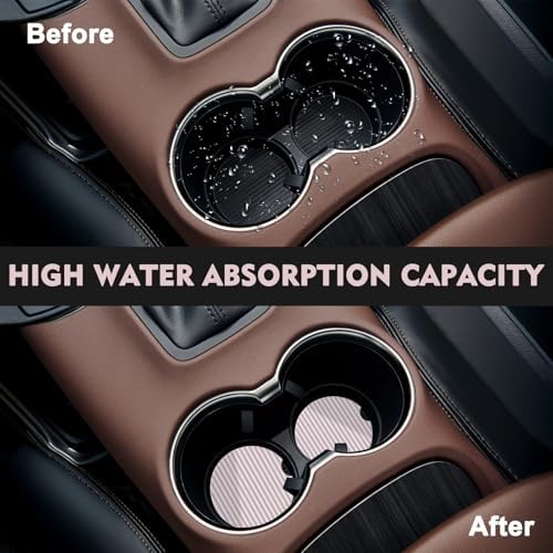 2 Pack Car Coasters for Cup Holders, Cute Car Accessories Interior - Image 5