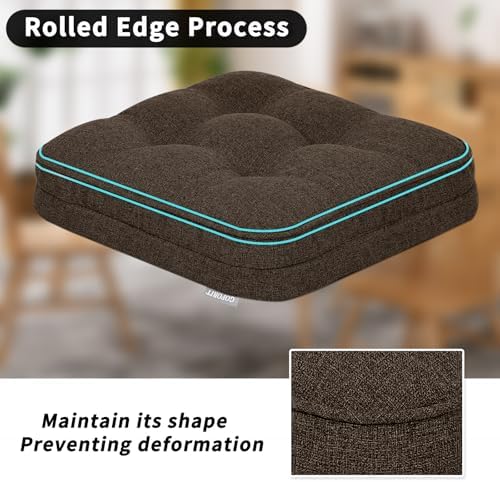 GOFORIT Chair Cushions, Tufted Shredded Memory Foam Chair Pads, Non-Slip Seat - Image 5