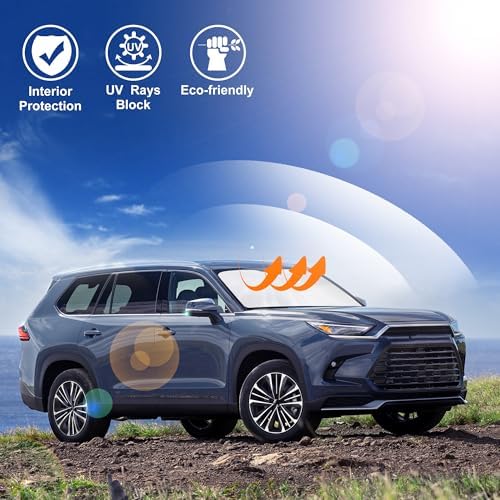 Windshield Sun Shade for 2024 2025 2026 Toyota Grand Highlander - Image 6