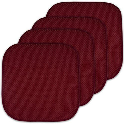 4 Pack Memory Foam Honeycomb Nonslip Back 16" x16" Chair/Seat Cushion Pad by SweetHomeCollection