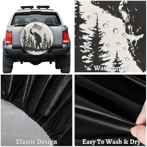 Bigfoot Spare Tire Cover 16in Spare Wheel Covers Tire Storage Cover - Image 4