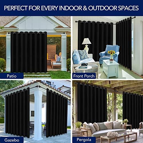 PureFit Outdoor Curtains for Patio Waterproof Weatherproof Outside Curtains - Image 5