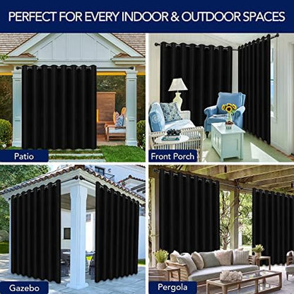 PureFit Outdoor Curtains for Patio Waterproof Weatherproof Outside Curtains - Image 5