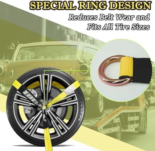 4 Pack Car Tie Down Straps for Trailers - Image 2