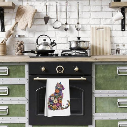Gifts for Cat Lovers Kitchen Towels, Cat Gifts for Women Hand Towels - Image 5