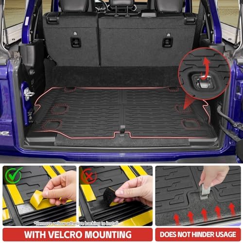 Cargo Liner Fit for 2021-2025 Jeep Wrangler JL Unlimited 4XE 4 Door, Cargo Mat - Image 3