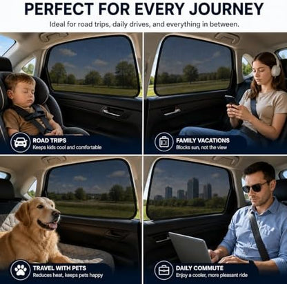 Car Window Shades for 2017-2022 Honda CRV Rear Side Window Mesh Sun Shade - Image 6